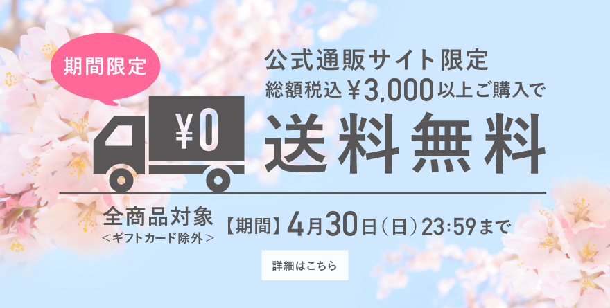 総額税込3000円以上ご購入で送料無料