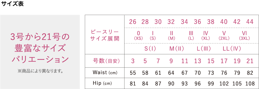 サイズ表